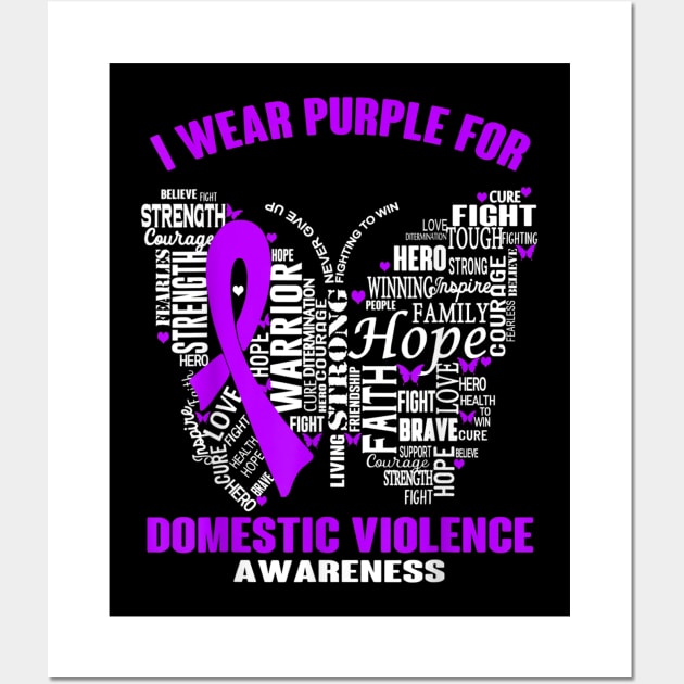 i wear purple for domestic violence awareness Wall Art by sevalyilmazardal